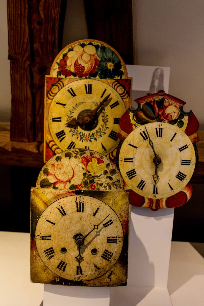 Old Black Forest clock faces