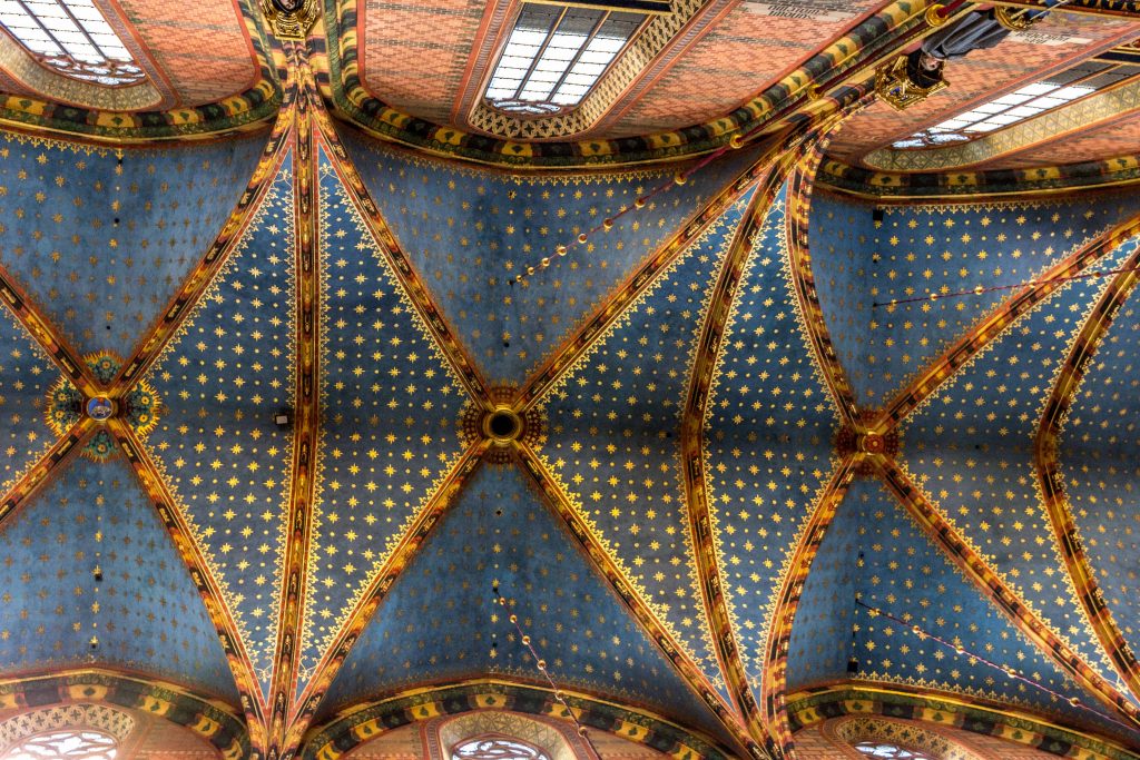 Stars in the Sky: The roof of St. Mary's Basilica, Krakow