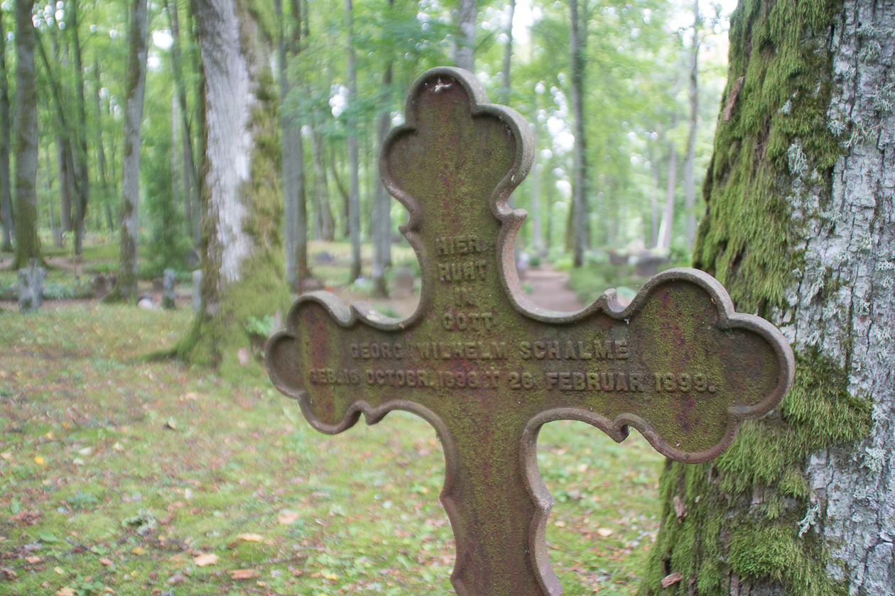 cross in graveyard of Kazdanga, Latvia